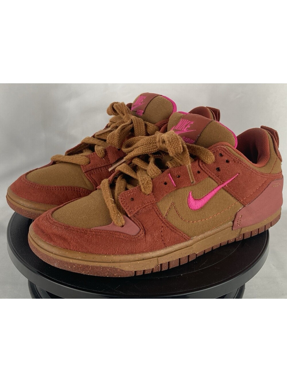 Women’s Size 8 Nike Dunk Low Disrupt 2 Cacao Wow Pink Canvas Sneaker DH4402-200